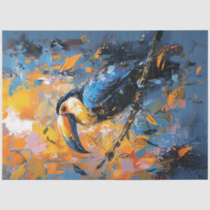 Papier Mousseline Découpage Peinture à l'huile Toucan