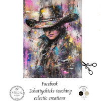 Découpage peinture Abstraite femme Casquette noir