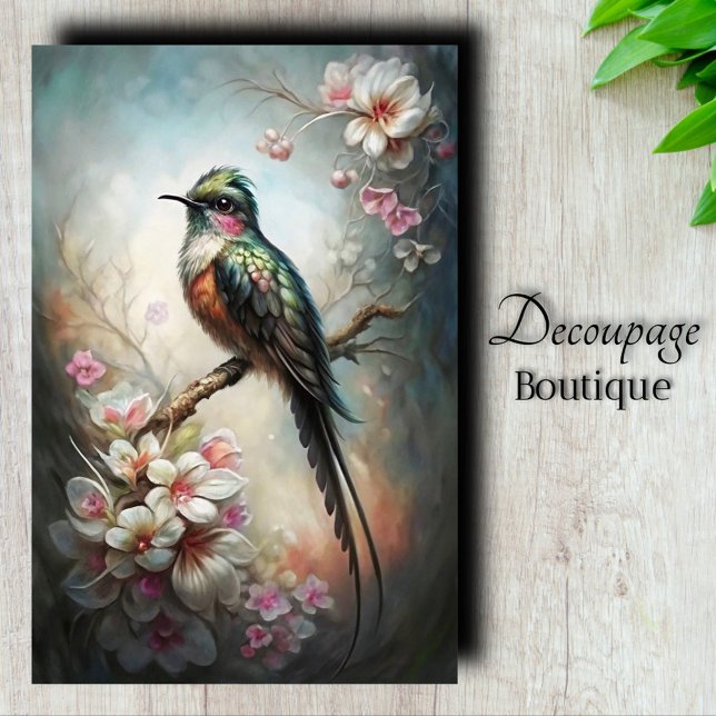 Papier Mousseline Découpage Quetzal Dreams (Garden Enchantment Decoupage Tissue Paper)