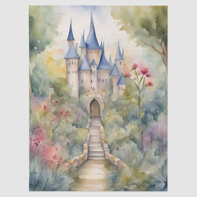 Papier Mousseline Decoupage Retro Fairytale Castle (Recto)