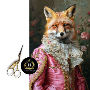 Papier Mousseline Découpage roi Louis floral vintage renard