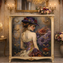 Découpage Rose Plum & Pearl