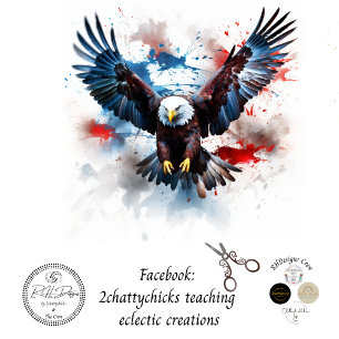 Papier Mousseline Découpage rouge blanc Aigle