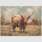 Découpage rustique de la vache et de la grange des
