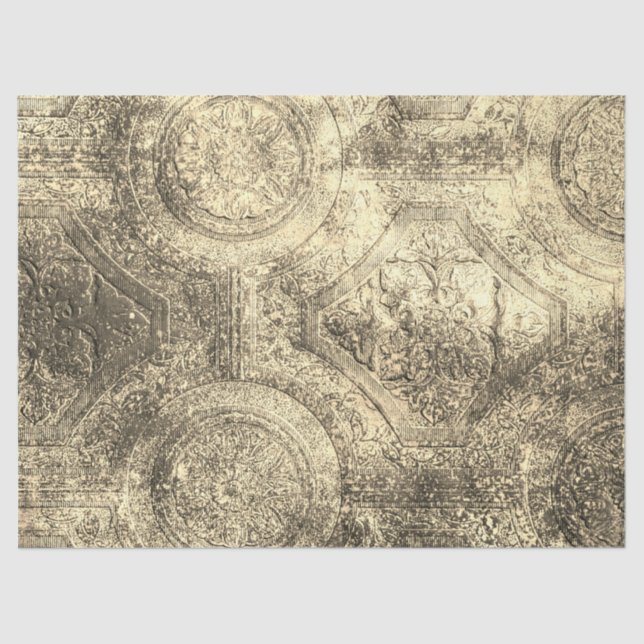 Papier Mousseline Découpage rustique du vieux monde (Recto)