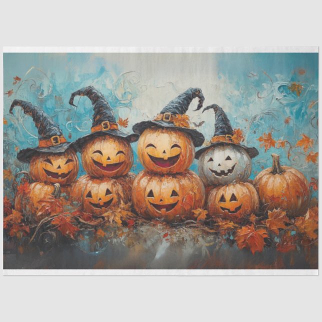 Papier Mousseline Découpage Saison d'automne de la famille des Citro (Recto)