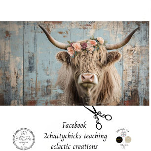 Papier Mousseline Découpage Shaggy Highland Peach Flower