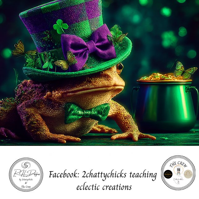 Papier Mousseline Decoupage St. Patrick's Day Frog Dressed Leprecha  (Créateur téléchargé)