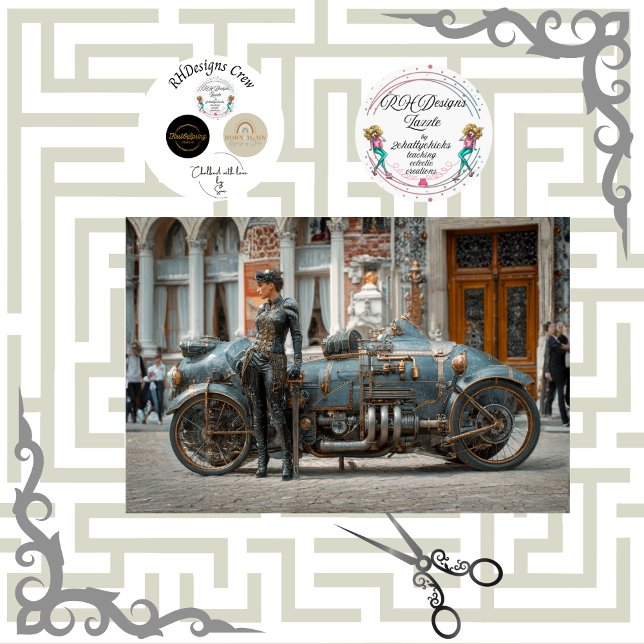 Papier Mousseline Decoupage Ste Phe Steampunk Art  (Créateur téléchargé)