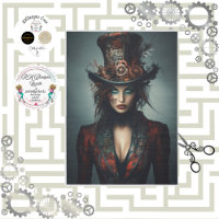 Découpage Steampunk Victorien Belle Femme 