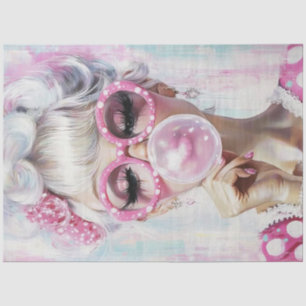 Papier Mousseline Découpage Sun kiss Girl Polka Dot Hot Summer Days