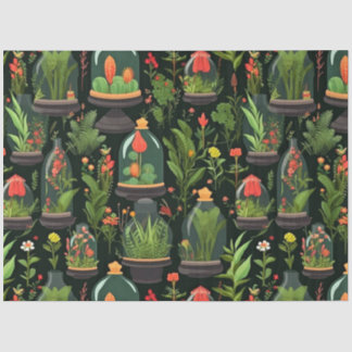 Papier Mousseline Découpage Tissu Verre Cloche Terrariums