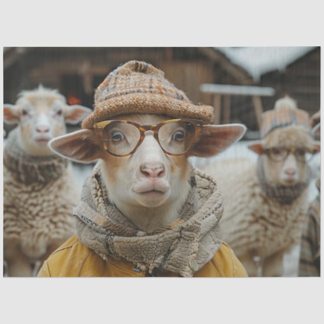 Papier Mousseline Découpage Vêtements et lunettes d'hiver pour mouto (Recto)