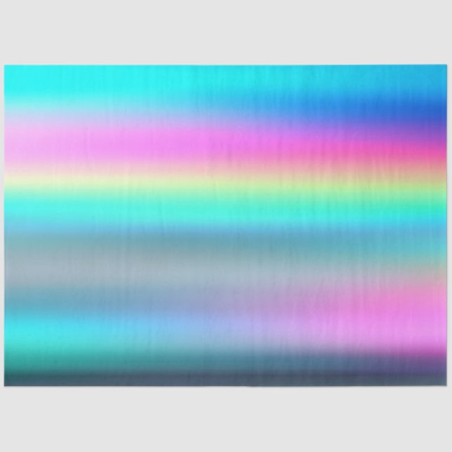 Papier Mousseline Découpage Vibrant couleur dégradé vert rose violet (Recto)