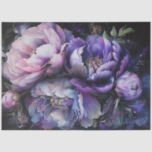 Papier Mousseline Découpage Vibrant numérique pivoine violet rose vi