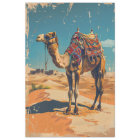 Découpage vintage Camel Retro Désert