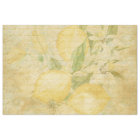 Découpage vintage citron blanc floral