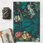 Découpage vintage de fleurs noires
