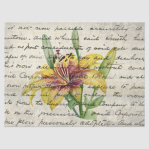 Papier Mousseline Découpage vintage de l'Ephémère Florale de Tigre