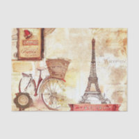 Découpage vintage de vélo tour Effiel