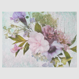 Papier Mousseline Découpage vintage floral