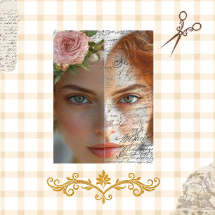 Papier Mousseline Découpage Vintage Scrapbook Femme victorienne