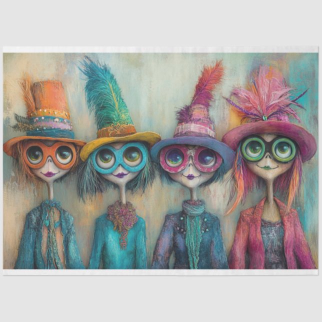 Papier Mousseline Découpage Whimsal Chenal Country Club Moms 1 (Recto)