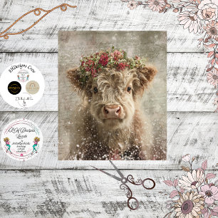 Papier Mousseline Découpage Whimsal Highland Calf Floral Crown