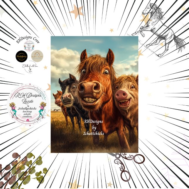 Papier Mousseline Découpage Whimsical Funny Animal Pose (Créateur téléchargé)