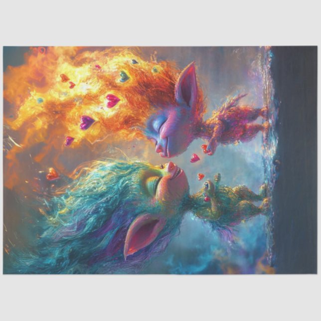 Papier Mousseline Découpage Whimsical Petites créatures de cheveux b (Recto)