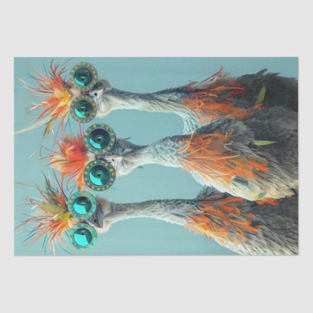 Papier Mousseline Découpage Whimsical Wackadoodle Oiseau Art (Recto)