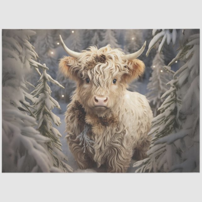 Papier Mousseline Découpage Whimsland Hiver Wonderland (Recto)