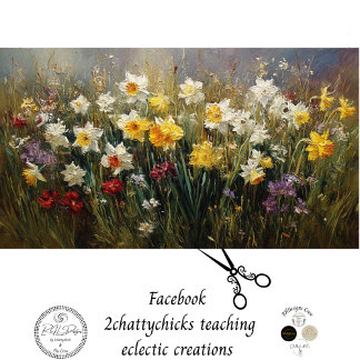 Papier Mousseline Decoupage Wildflower Meadow Daffodils KayliMade