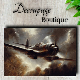 Papier Mousseline Découpe d'avion de combat vintage
