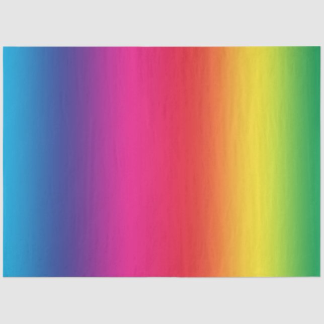 Papier Mousseline Dégradé arc-en-ciel coloré (Recto)