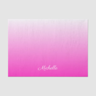 Papier Mousseline dégradé personnalisé à deux tons foncé rose chaud