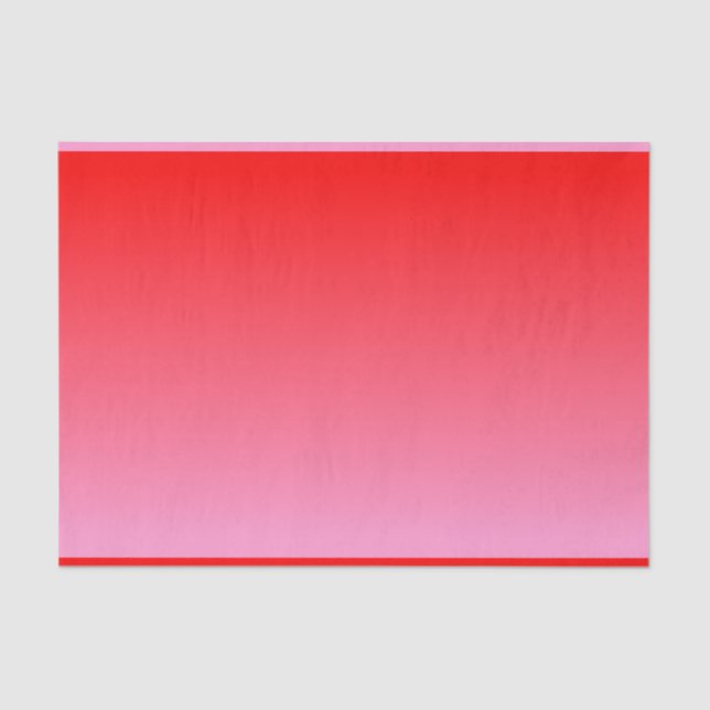 Papier Mousseline Dégradé Saint-Valentin Rose et Rouge (Recto)