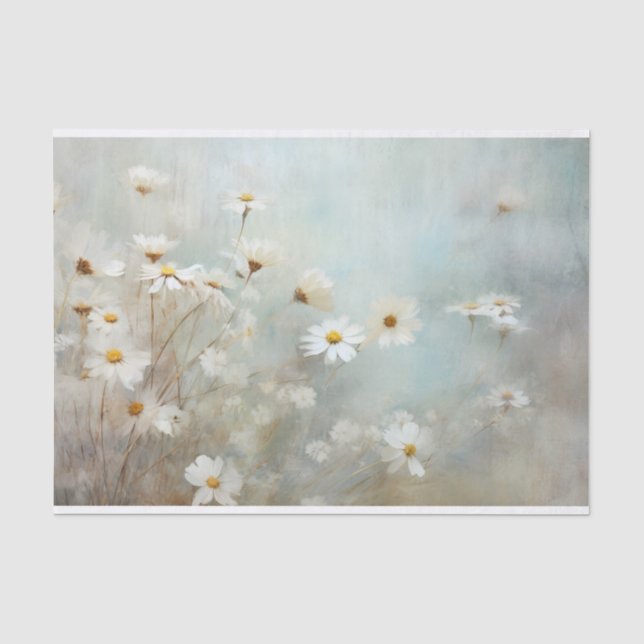 Papier Mousseline Délicat, Soft Elegant Fleur De Faisée Découpage (Recto)