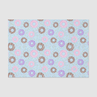 Papier Mousseline Delicious Donuts Tissue Paper on Blue