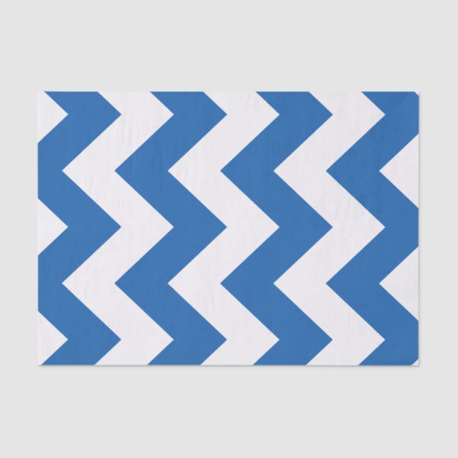 Papier Mousseline Denim Blue Bold Mod Chevron (Recto)