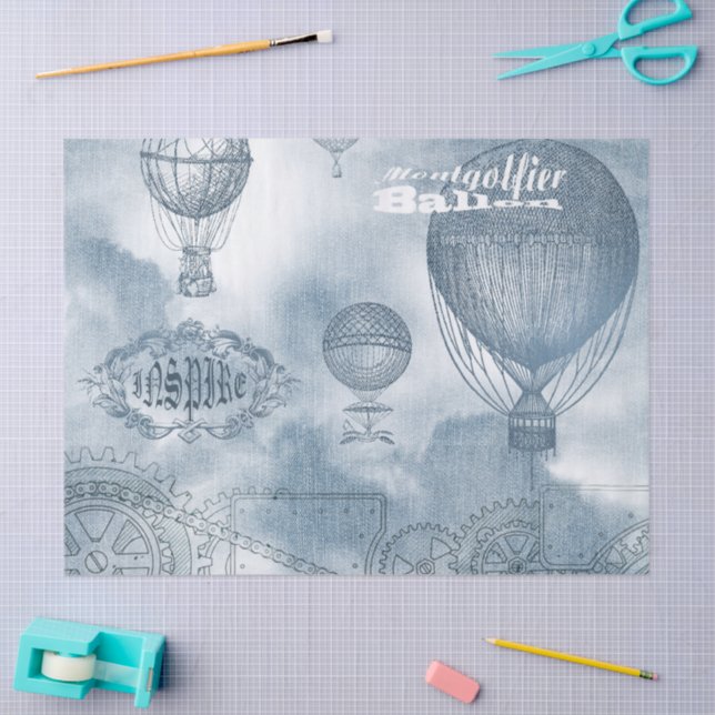 Papier Mousseline Denim Steampunk (Artisanat)