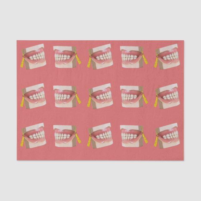 Papier Mousseline Dental School Graduation Party Cadeau Papier de ti (Recto)