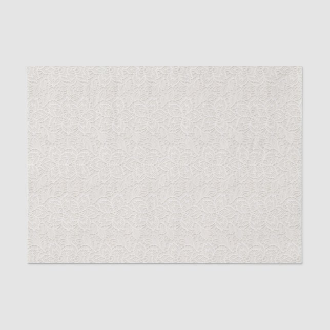 Papier Mousseline Dentelle Mariage blanche (Recto)