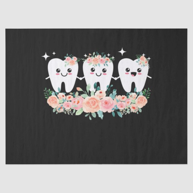 Papier Mousseline Dentiste Dental Assistant Oral Hygiéniste Dent (Recto)