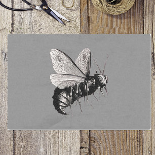 Papier Mousseline Déplaisant Gothique Aile du crâne d'abeille Insect
