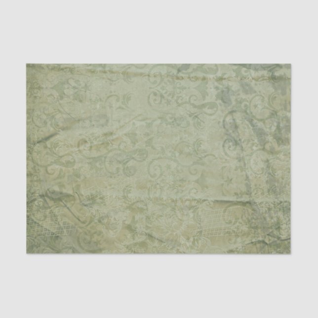 Papier Mousseline Des manuscrits élégants sur un Arrière - plan vert (Recto)