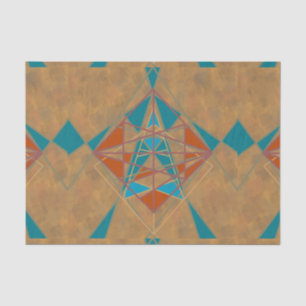 Papier Mousseline Désert du Sud-Ouest Indien Star Man Design Art