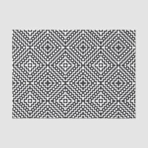Papier Mousseline Design aztèque noir et blanc