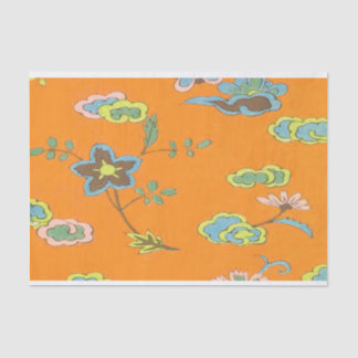 Papier Mousseline Design de fleurs anciennes - Papier Tissu pour l'a