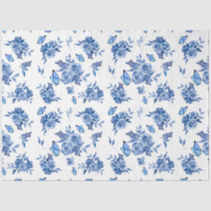 Papier Mousseline Design de la série Blue Watercolor 9
